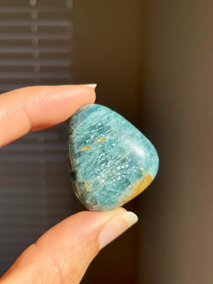 Blue Apatite With Calcite