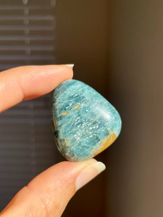 Blue Apatite With Calcite