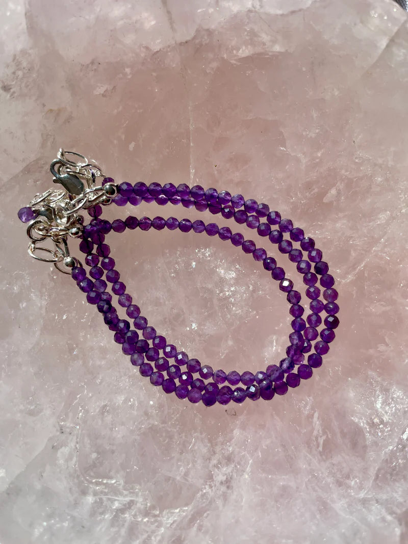 Sterling Silver Amethyst Bracelet