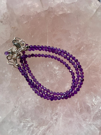 Sterling Silver Amethyst Bracelet