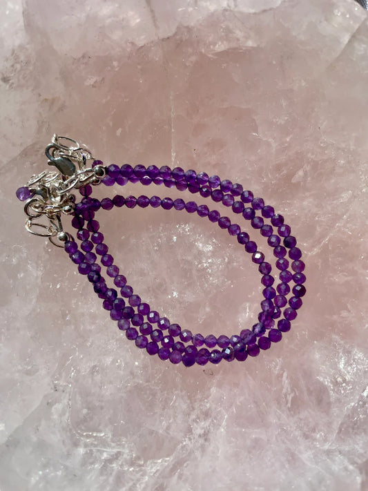 Sterling Silver Amethyst Bracelet