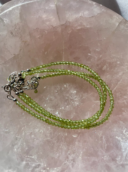 Sterling Silver Peridot Bracelet