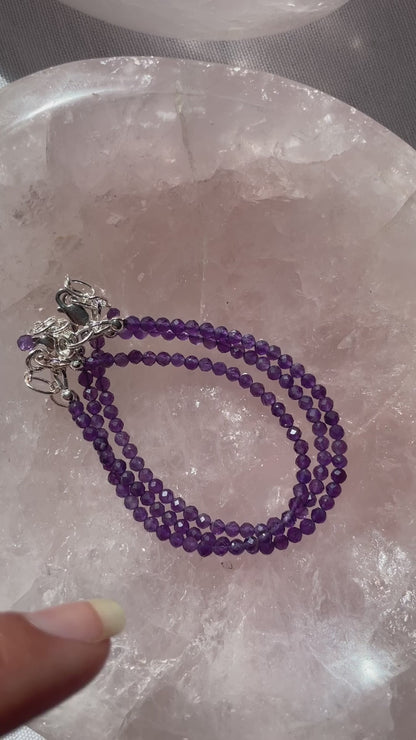 Sterling Silver Amethyst Bracelet