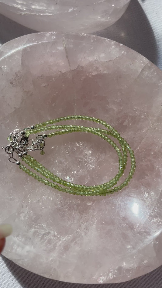 Sterling Silver Peridot Bracelet