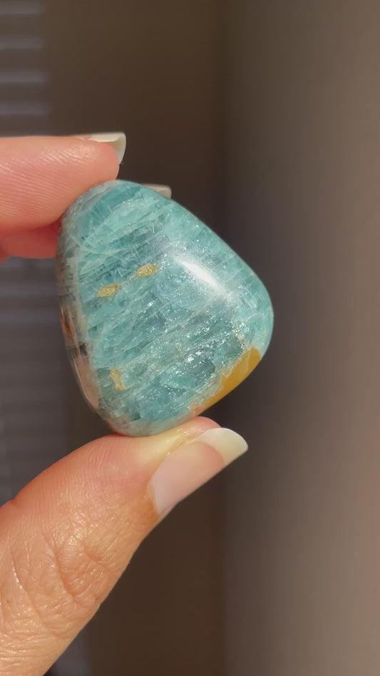 Blue Apatite With Calcite