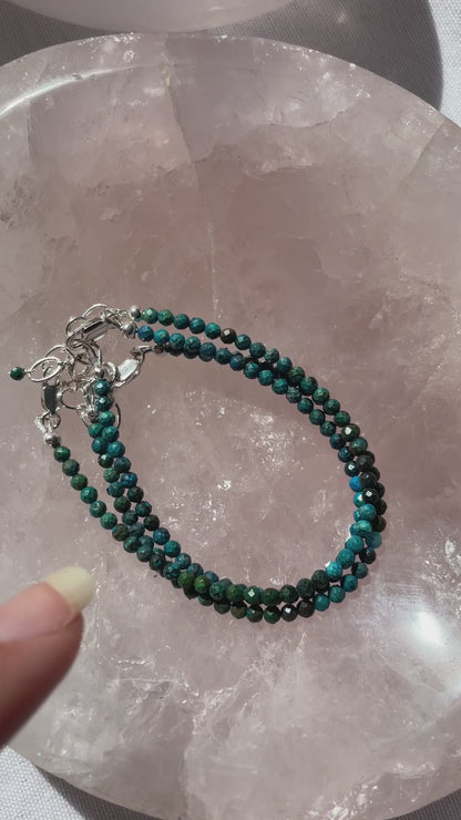 Sterling Silver And Chrysocolla Bracelet